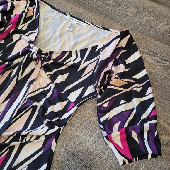 DIANE VON FURSTENBERG | Silk Geometric Dress | Sz. 0 - Picture 4 of 5